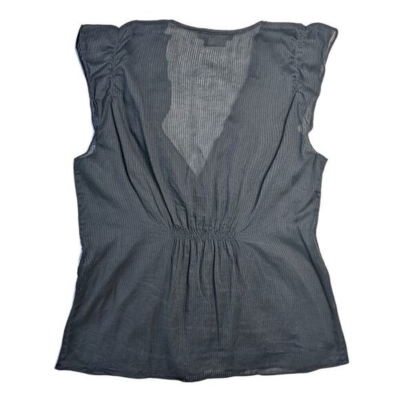 BCBG Maxazria Sleeveless Ruffled Sheer Top - Picture 2 of 3